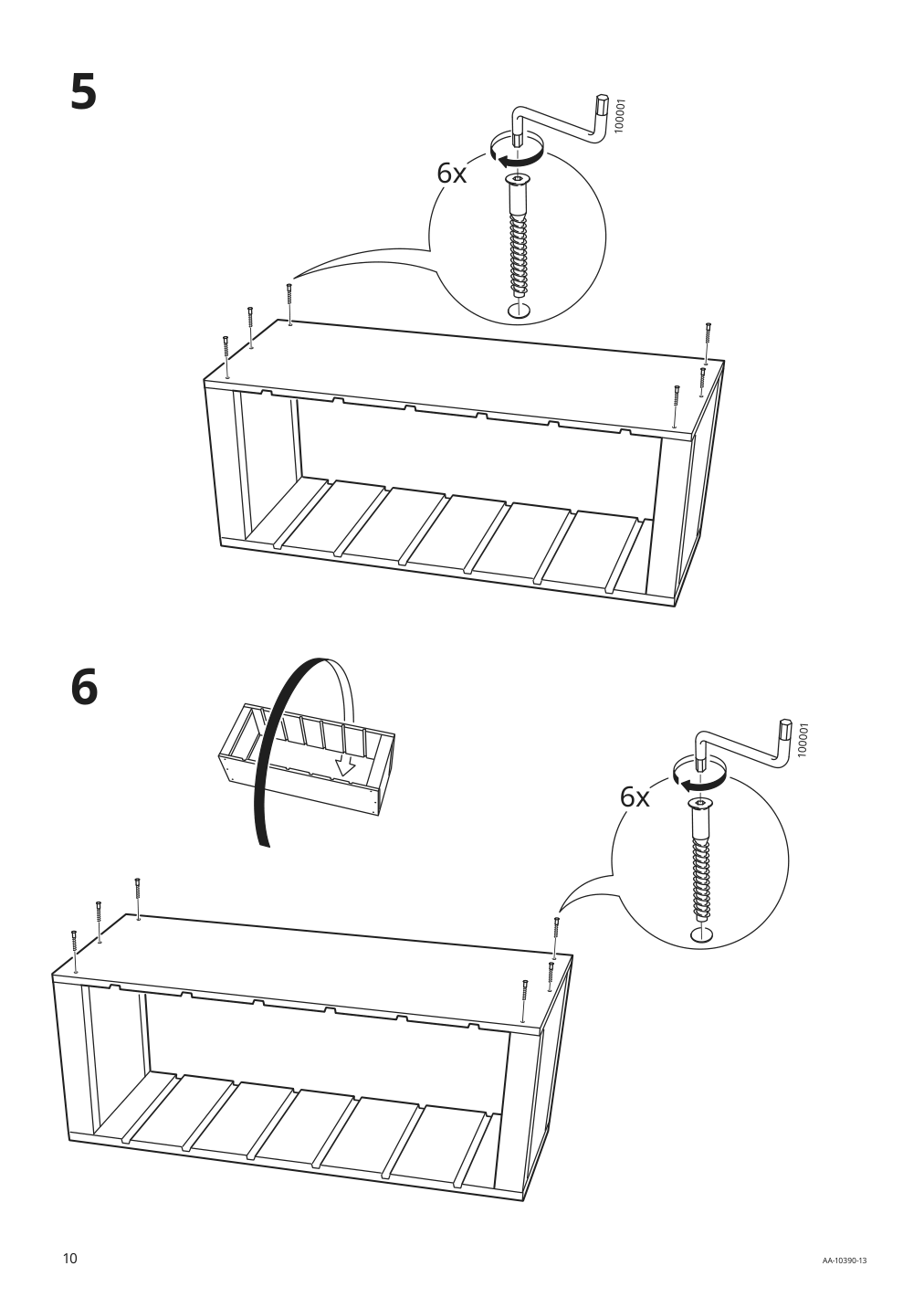 Assembly instructions for IKEA Trofast frame light white stained pine | Page 10 - IKEA TROFAST storage combination with boxes 793.296.93