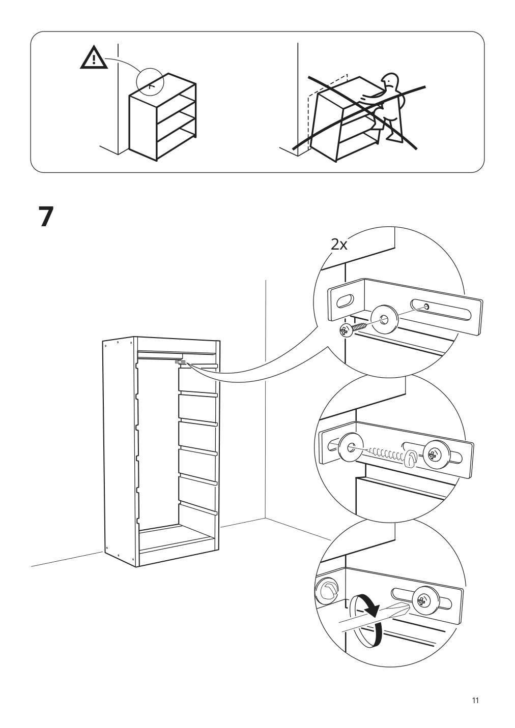 Assembly instructions for IKEA Trofast frame light white stained pine | Page 11 - IKEA TROFAST storage combination with boxes 793.296.93