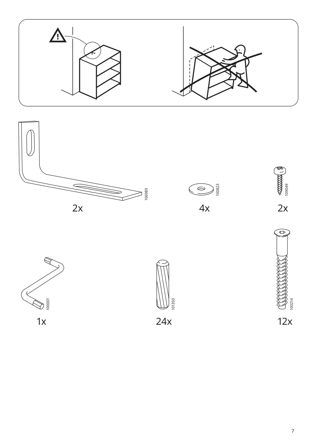 Assembly instructions for IKEA Trofast frame light white stained pine | Page 7 - IKEA TROFAST storage combination with boxes 594.774.82