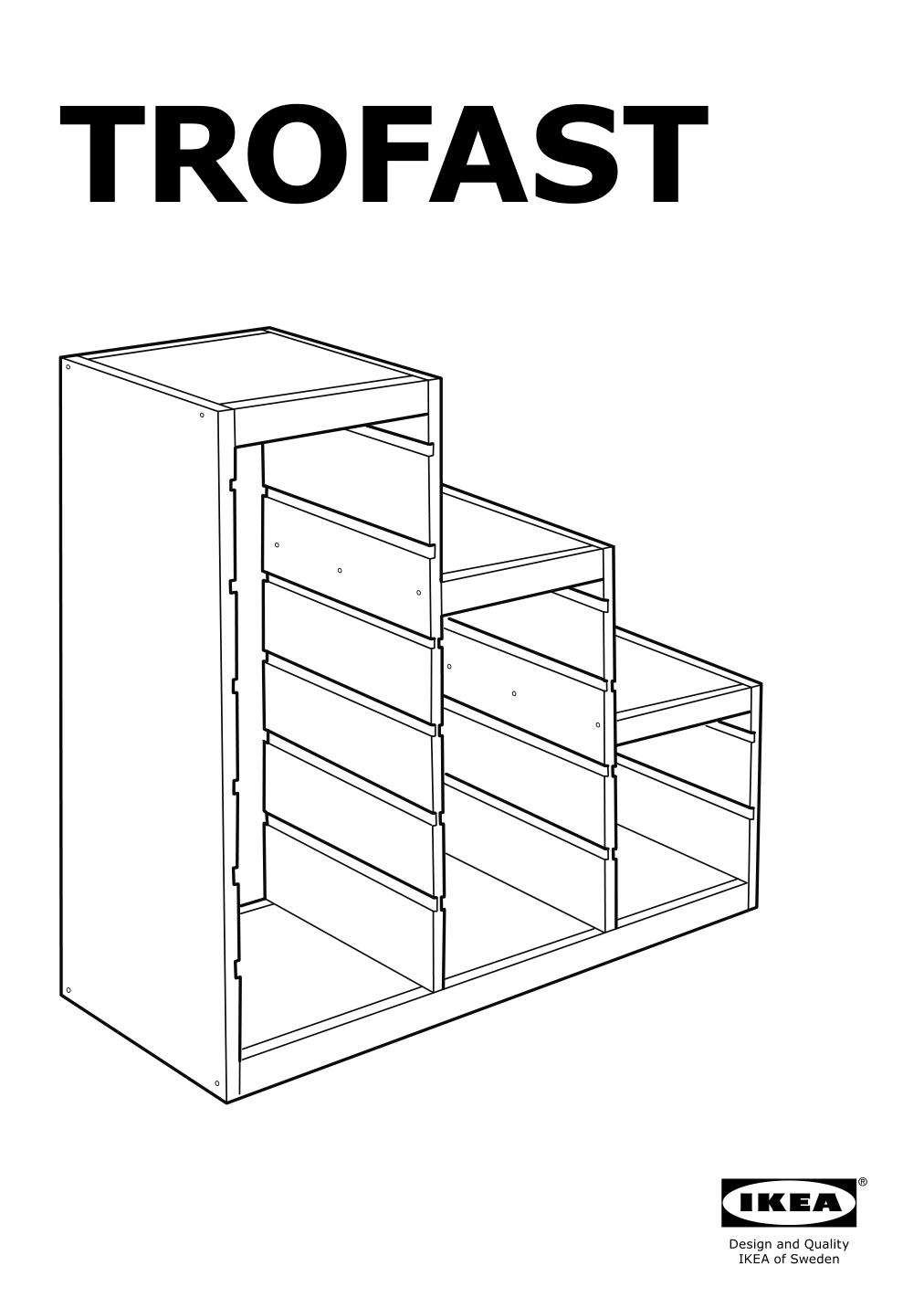 Assembly instructions for IKEA Trofast frame light white stained pine | Page 1 - IKEA TROFAST storage combination with boxes 594.779.10