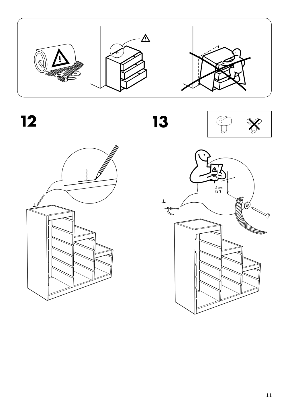 Assembly instructions for IKEA Trofast frame light white stained pine | Page 11 - IKEA TROFAST storage combination with boxes 594.779.10