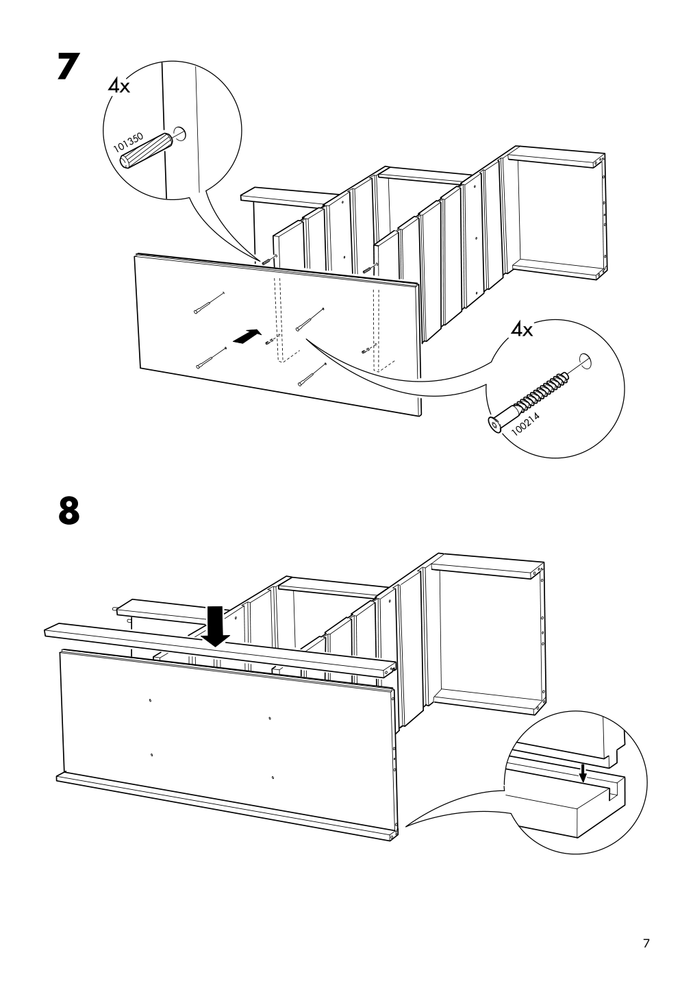 Assembly instructions for IKEA Trofast frame light white stained pine | Page 7 - IKEA TROFAST storage combination with boxes 594.779.10