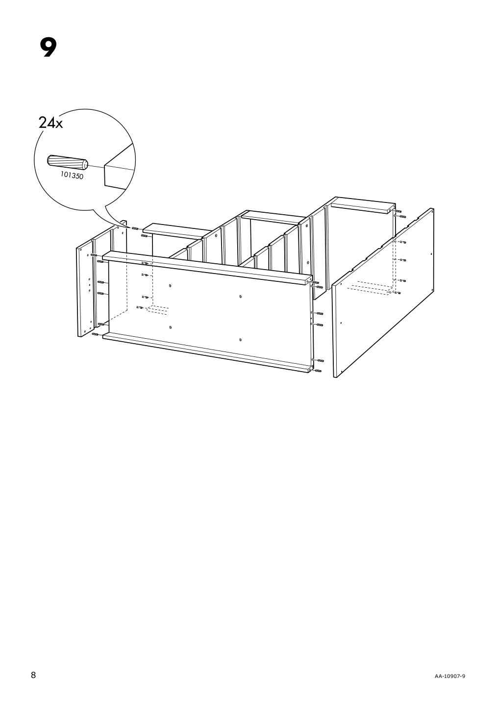 Assembly instructions for IKEA Trofast frame light white stained pine | Page 8 - IKEA TROFAST storage combination with boxes 594.779.10