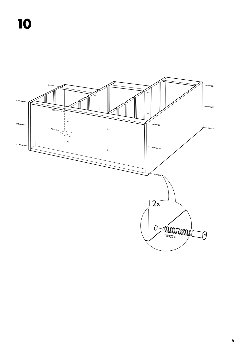 Assembly instructions for IKEA Trofast frame light white stained pine | Page 9 - IKEA TROFAST storage combination with boxes 594.779.10