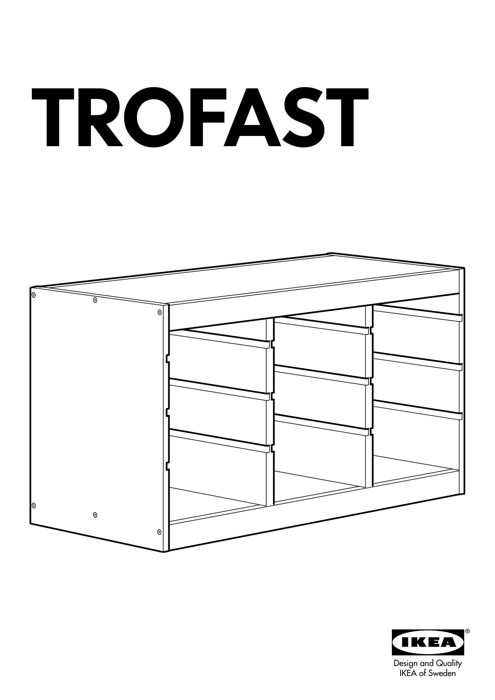 Assembly instructions for IKEA Trofast frame light white stained pine | Page 1 - IKEA TROFAST storage combination with boxes 595.333.22