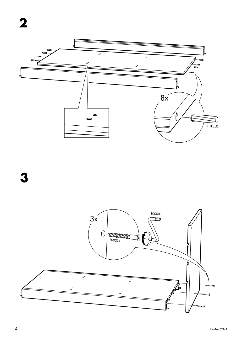 Assembly instructions for IKEA Trofast frame light white stained pine | Page 4 - IKEA TROFAST storage combination with boxes 595.333.22