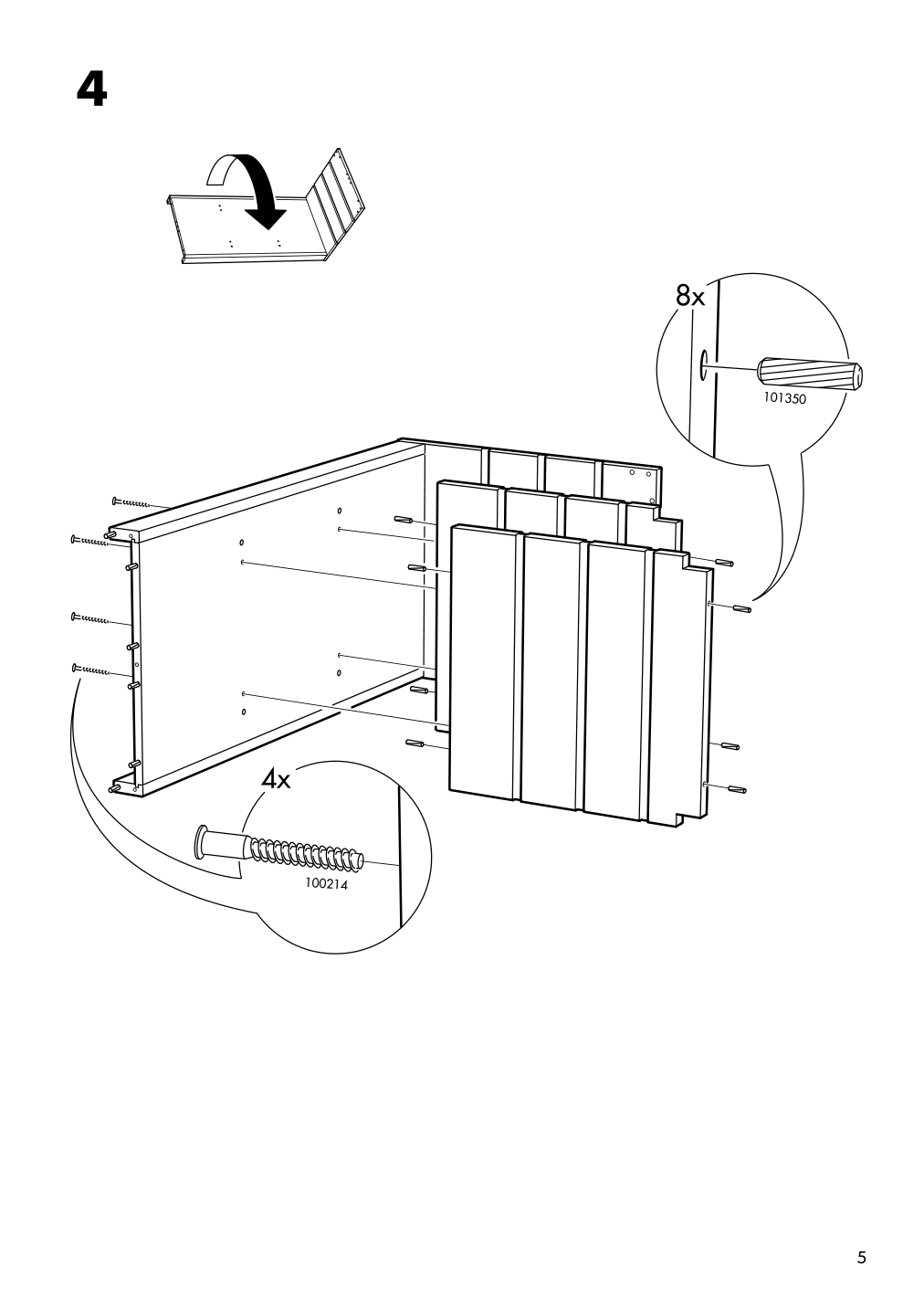 Assembly instructions for IKEA Trofast frame light white stained pine | Page 5 - IKEA TROFAST storage combination with boxes 595.333.22