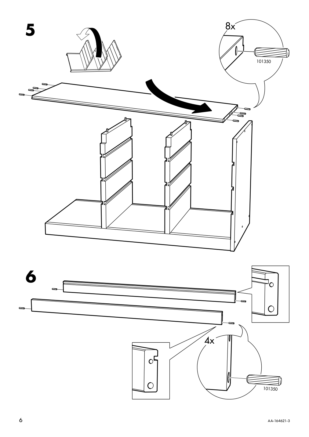 Assembly instructions for IKEA Trofast frame light white stained pine | Page 6 - IKEA TROFAST storage combination with boxes 595.333.22