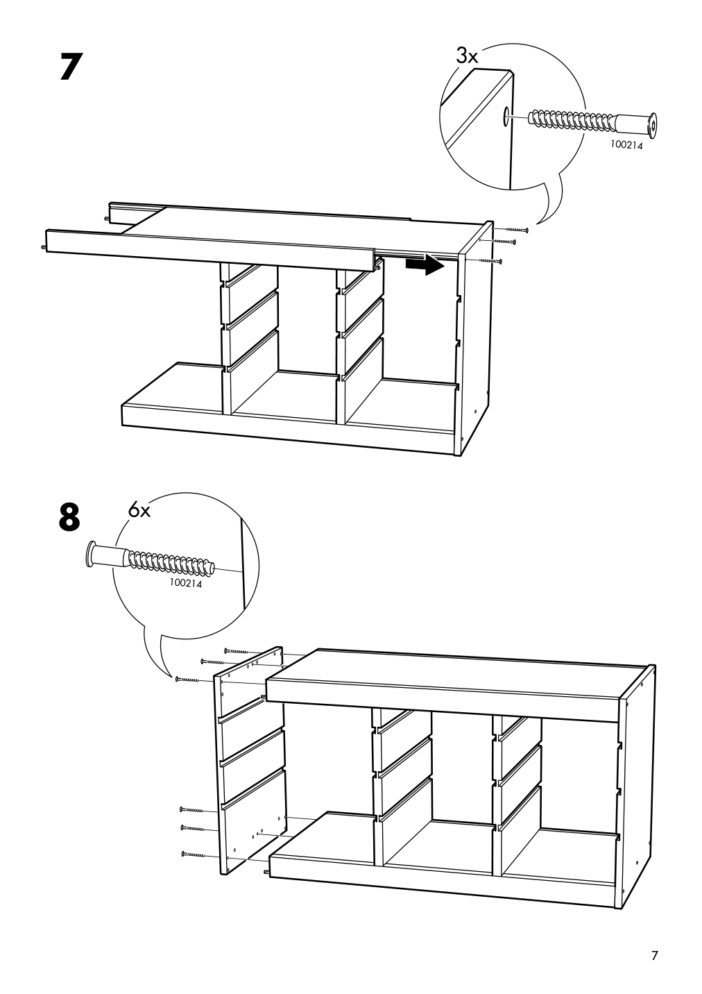 Assembly instructions for IKEA Trofast frame light white stained pine | Page 7 - IKEA TROFAST storage combination with boxes 595.333.22