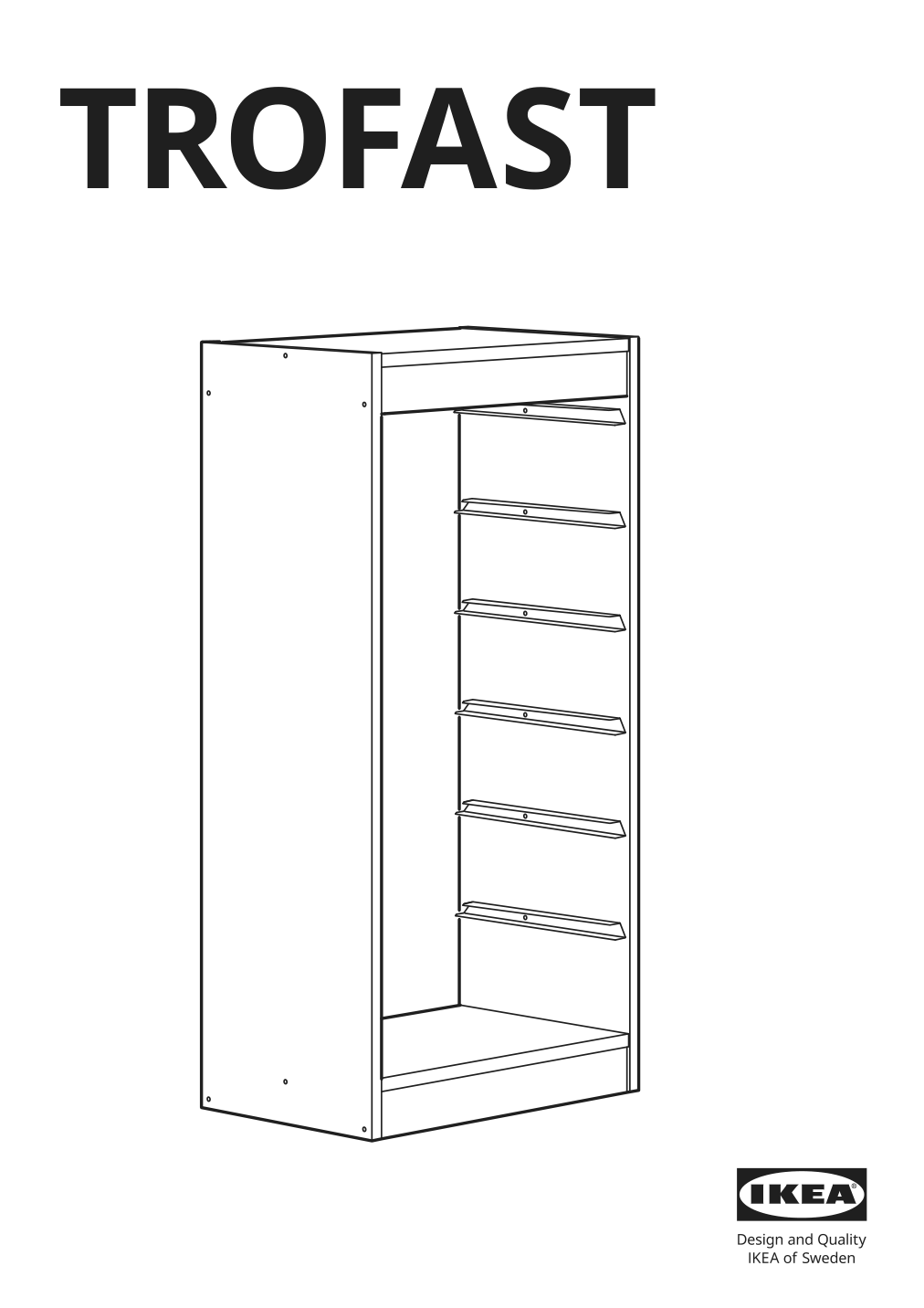 Assembly instructions for IKEA Trofast frame white | Page 1 - IKEA TROFAST storage combination with boxes 594.787.21