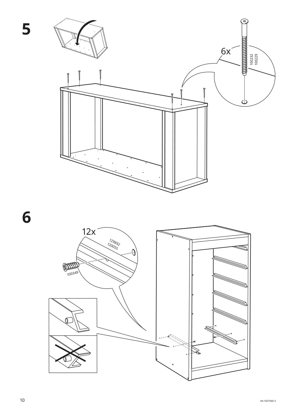 Assembly instructions for IKEA Trofast frame white | Page 10 - IKEA TROFAST storage combination with boxes 593.304.66