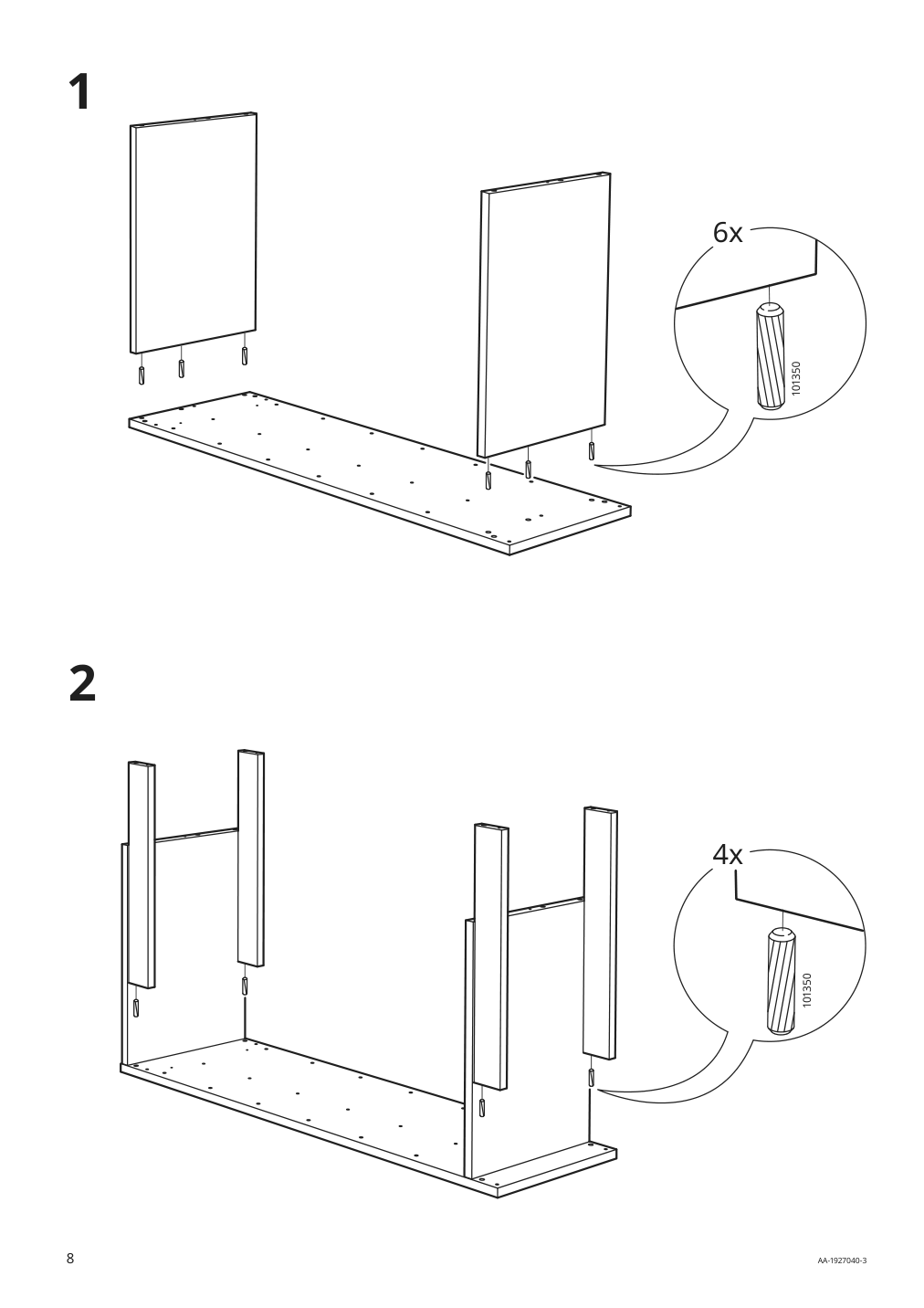 Assembly instructions for IKEA Trofast frame white | Page 8 - IKEA TROFAST storage combination with boxes 095.333.05