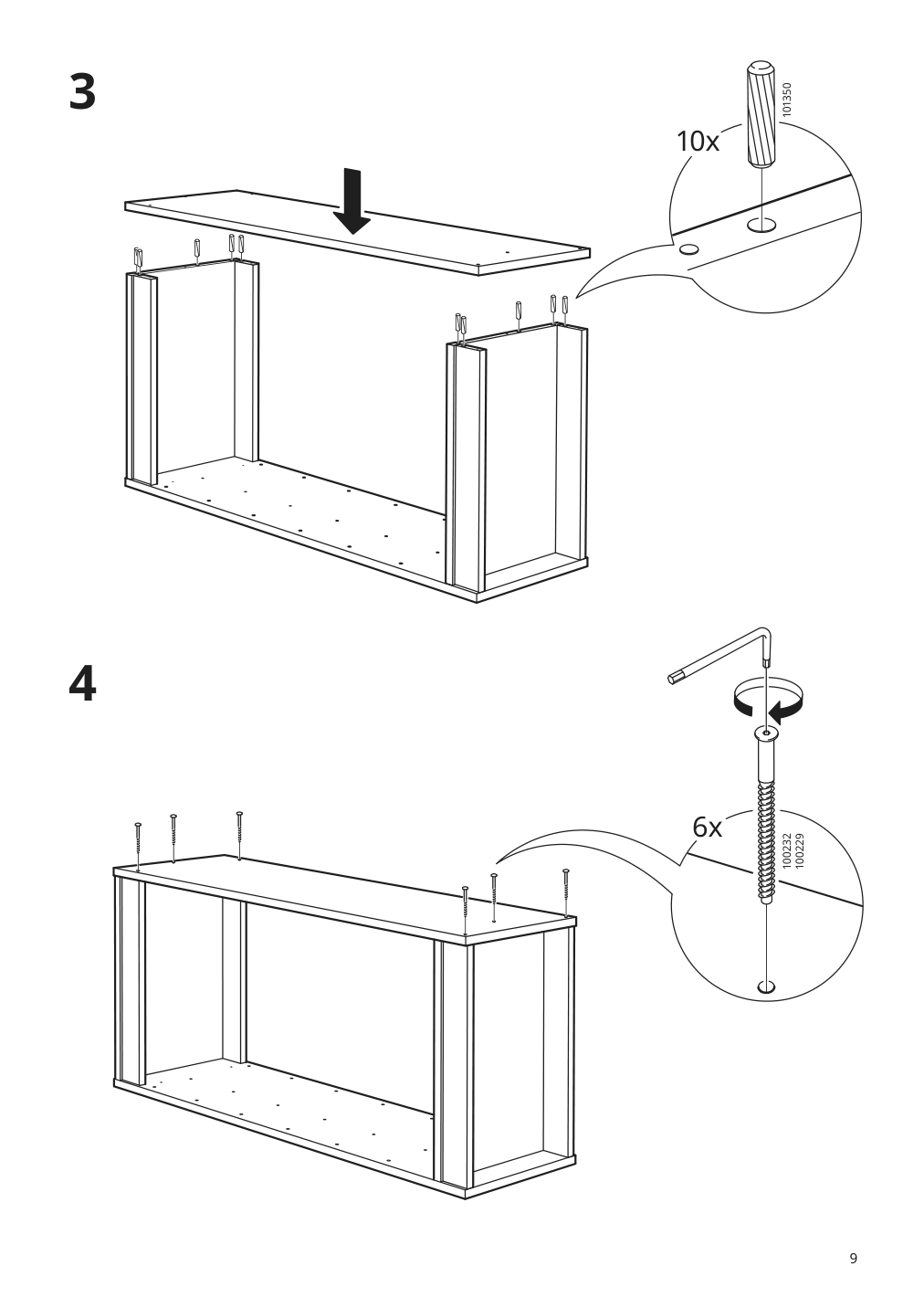 Assembly instructions for IKEA Trofast frame white | Page 9 - IKEA TROFAST storage combination with boxes/tray 195.333.43