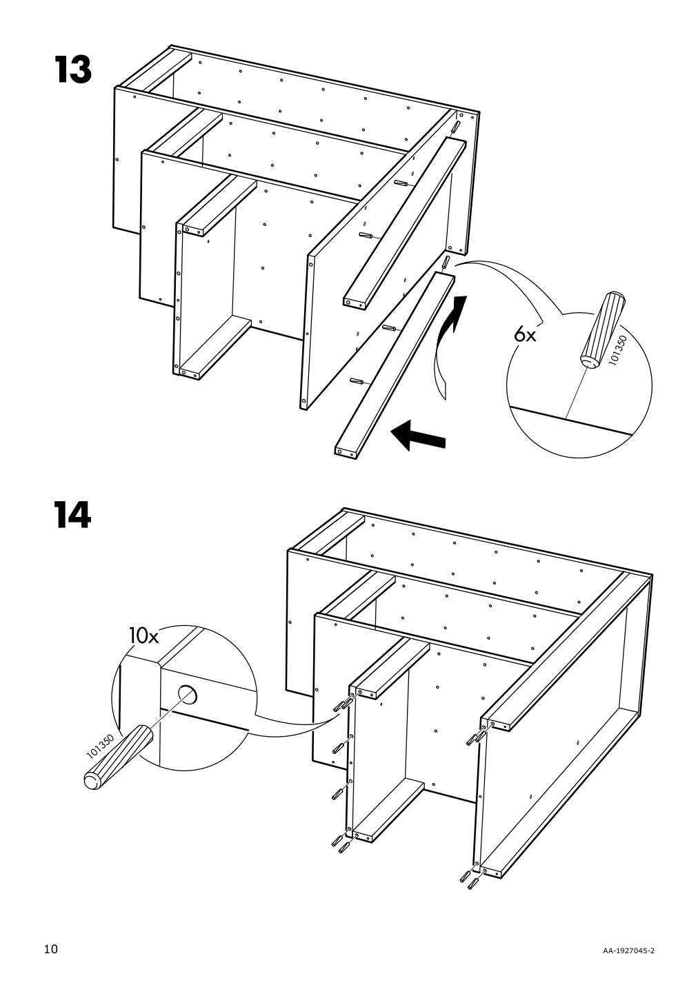 Assembly instructions for IKEA Trofast frame white | Page 10 - IKEA TROFAST storage combination 895.333.49