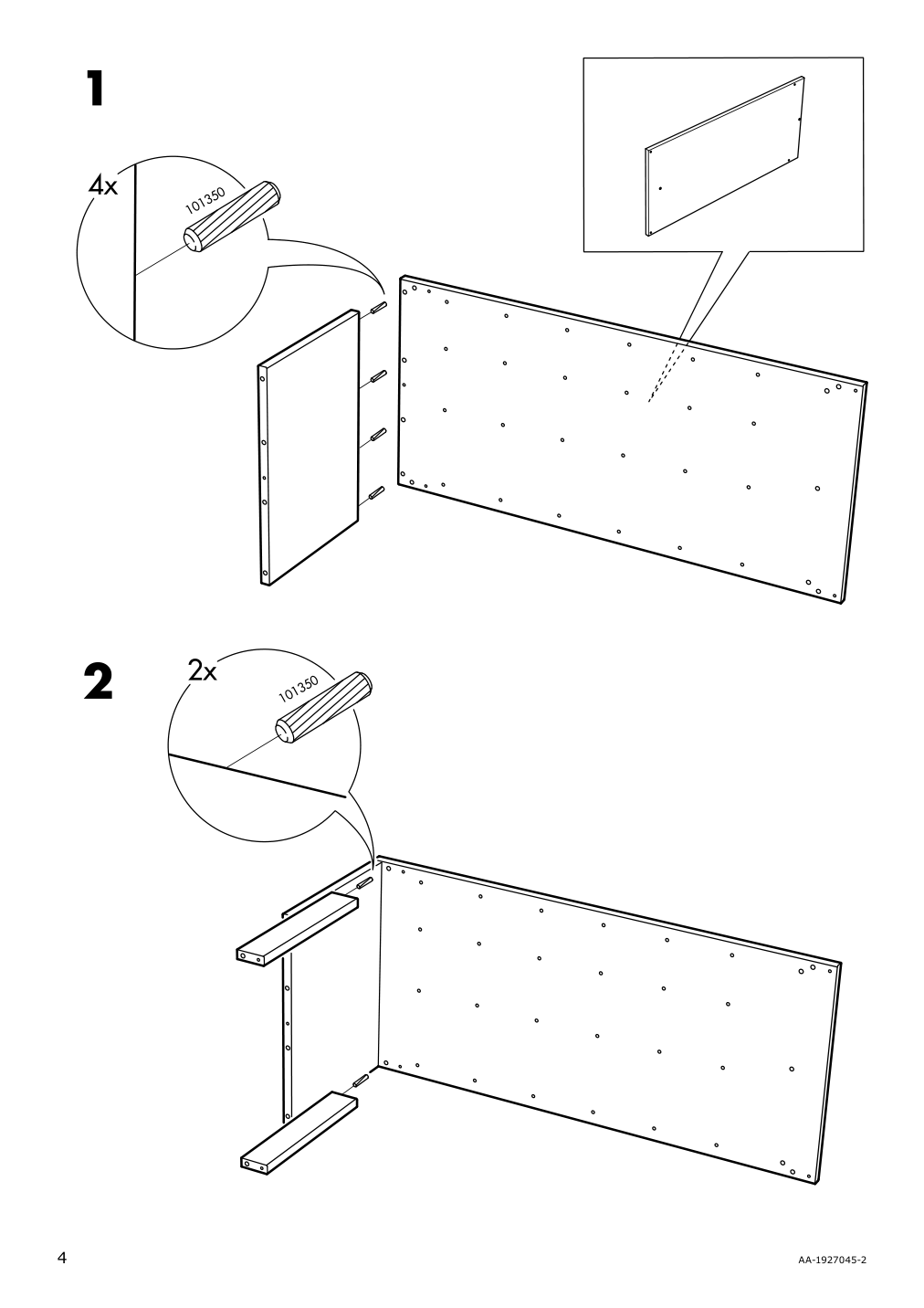 Assembly instructions for IKEA Trofast frame white | Page 4 - IKEA TROFAST storage combination 895.333.49