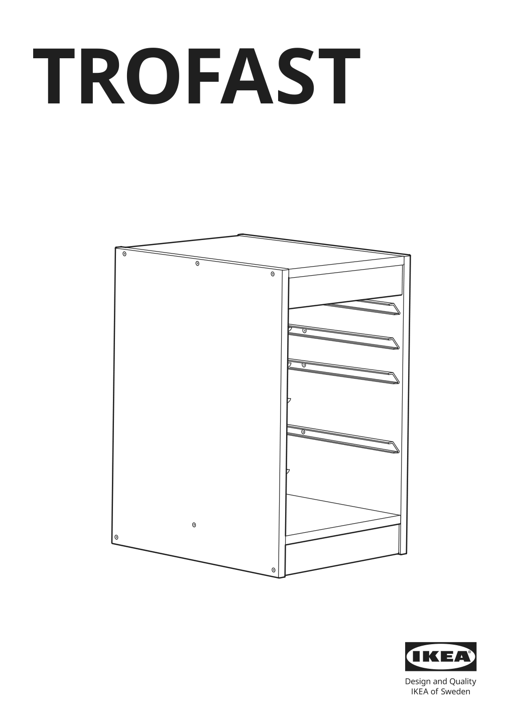 Assembly instructions for IKEA Trofast frame white | Page 1 - IKEA TROFAST storage combination with box/trays 495.332.90