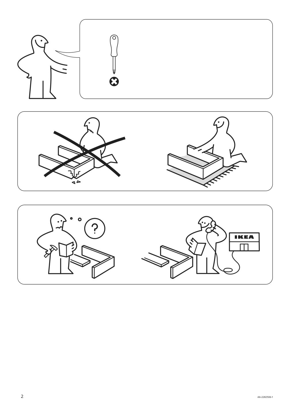 Assembly instructions for IKEA Trofast frame white | Page 2 - IKEA TROFAST storage combination with box/trays 495.332.90