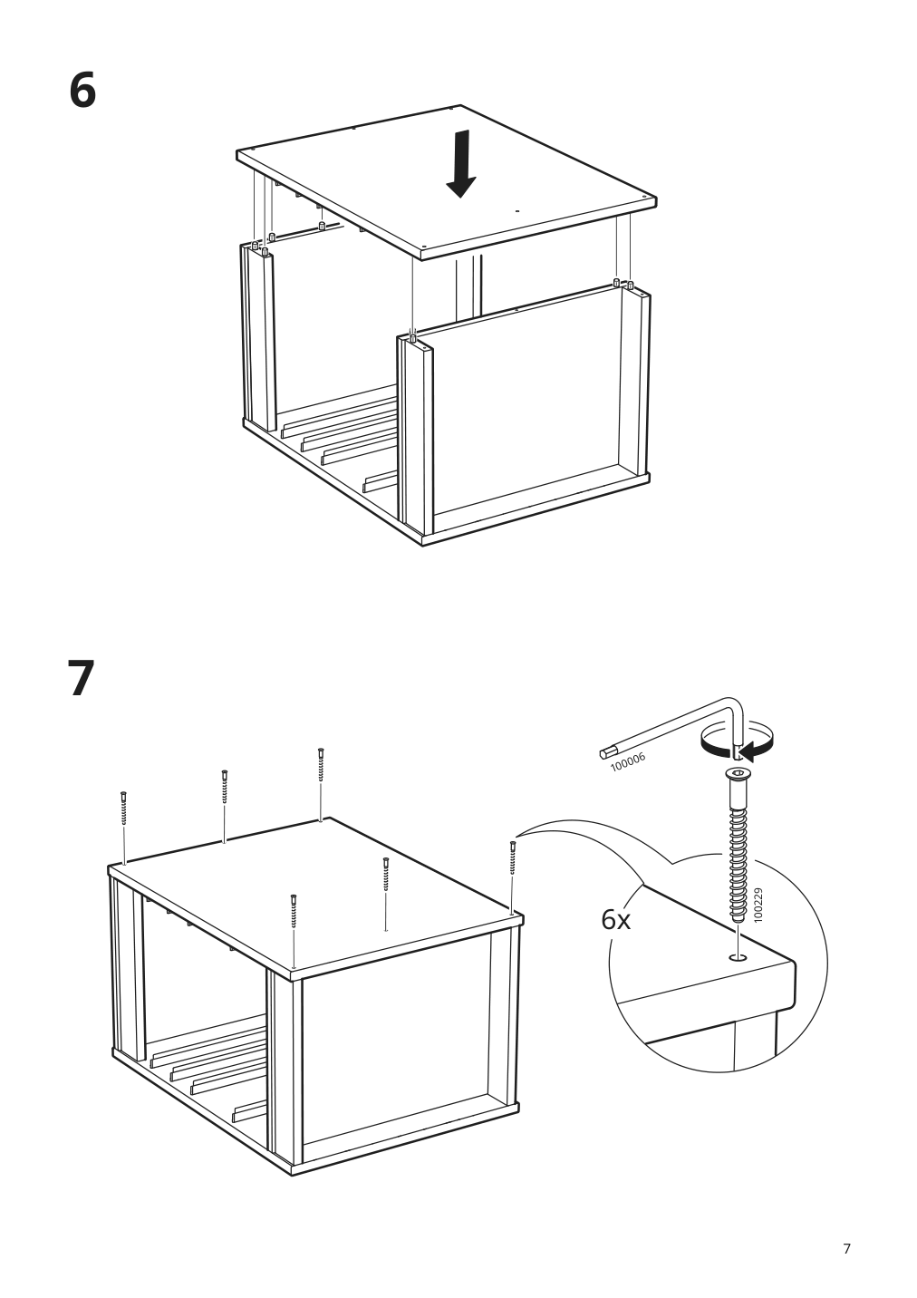 Assembly instructions for IKEA Trofast frame white | Page 7 - IKEA TROFAST storage combination with box/trays 495.332.90