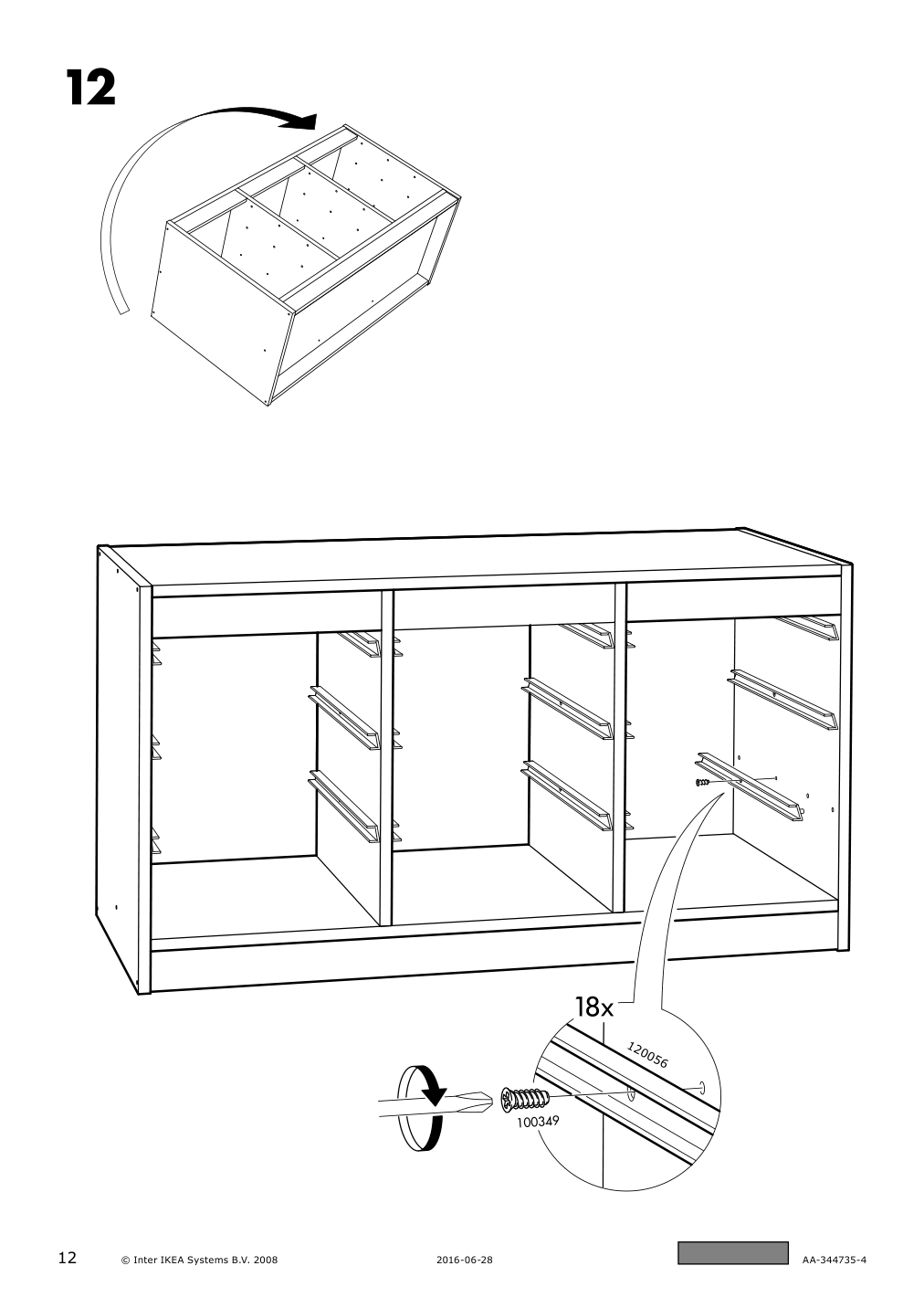 Assembly instructions for IKEA Trofast frame white | Page 12 - IKEA TROFAST storage combination with boxes 894.803.17