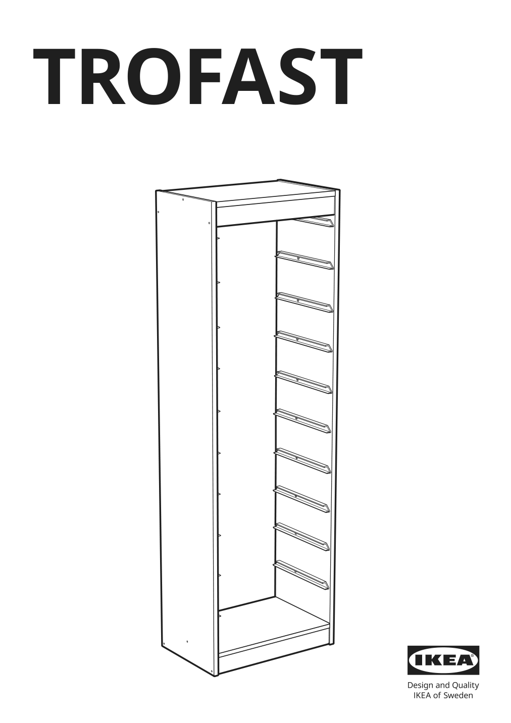 Assembly instructions for IKEA Trofast frame white | Page 1 - IKEA TROFAST storage combination with boxes 995.333.20