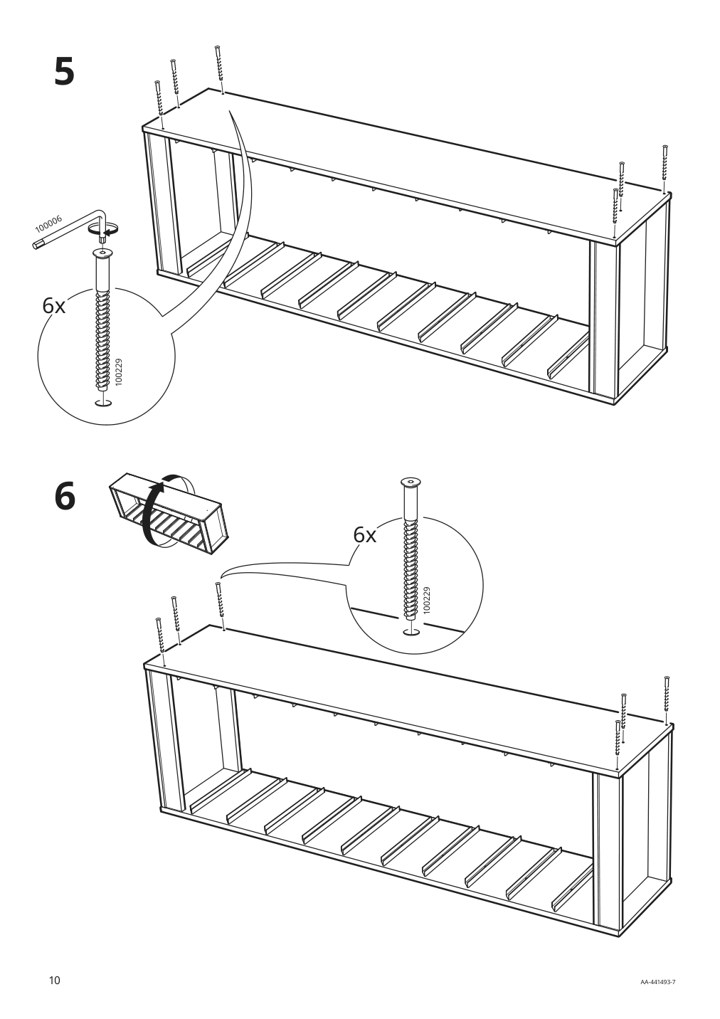 Assembly instructions for IKEA Trofast frame white | Page 10 - IKEA TROFAST storage combination with boxes 995.333.20