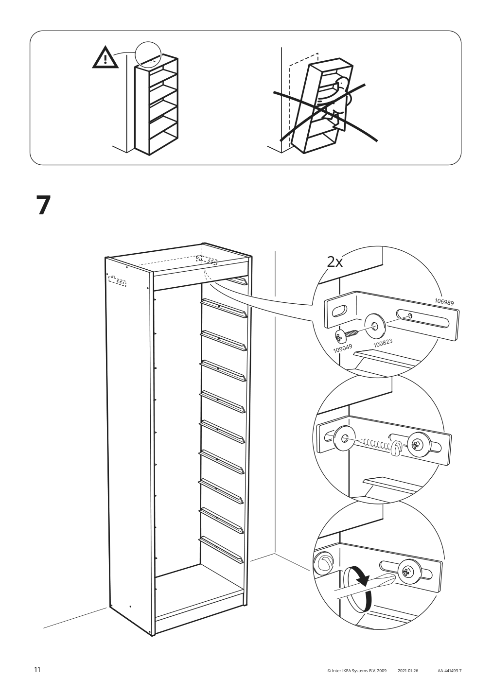 Assembly instructions for IKEA Trofast frame white | Page 11 - IKEA TROFAST storage combination with boxes 995.333.20