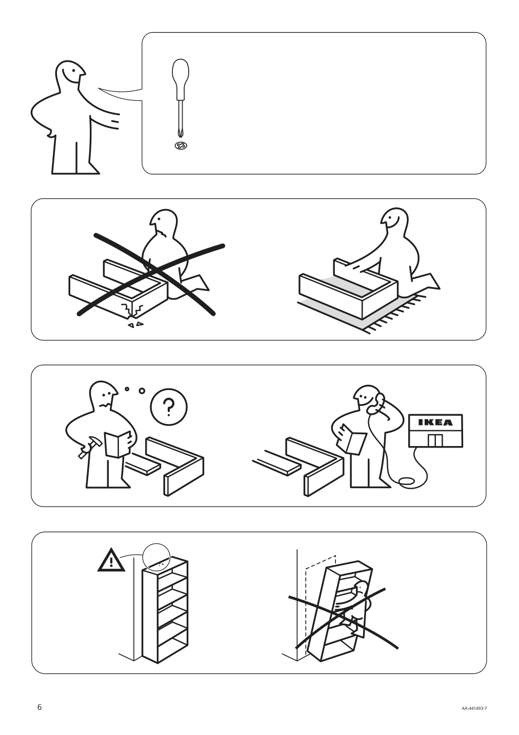 Assembly instructions for IKEA Trofast frame white | Page 6 - IKEA TROFAST storage combination with boxes 995.333.20