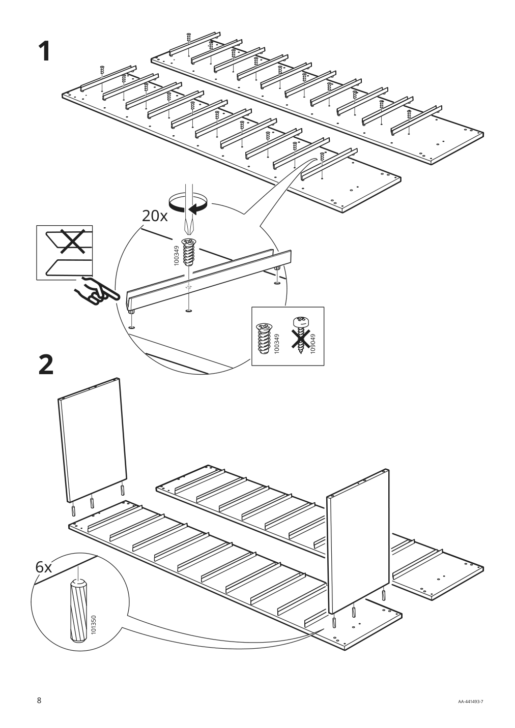 Assembly instructions for IKEA Trofast frame white | Page 8 - IKEA TROFAST storage combination with boxes 995.333.20