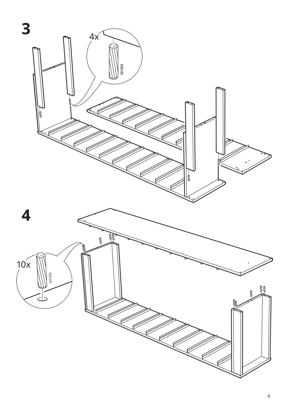 Assembly instructions for IKEA Trofast frame white | Page 9 - IKEA TROFAST storage combination with boxes 995.333.20