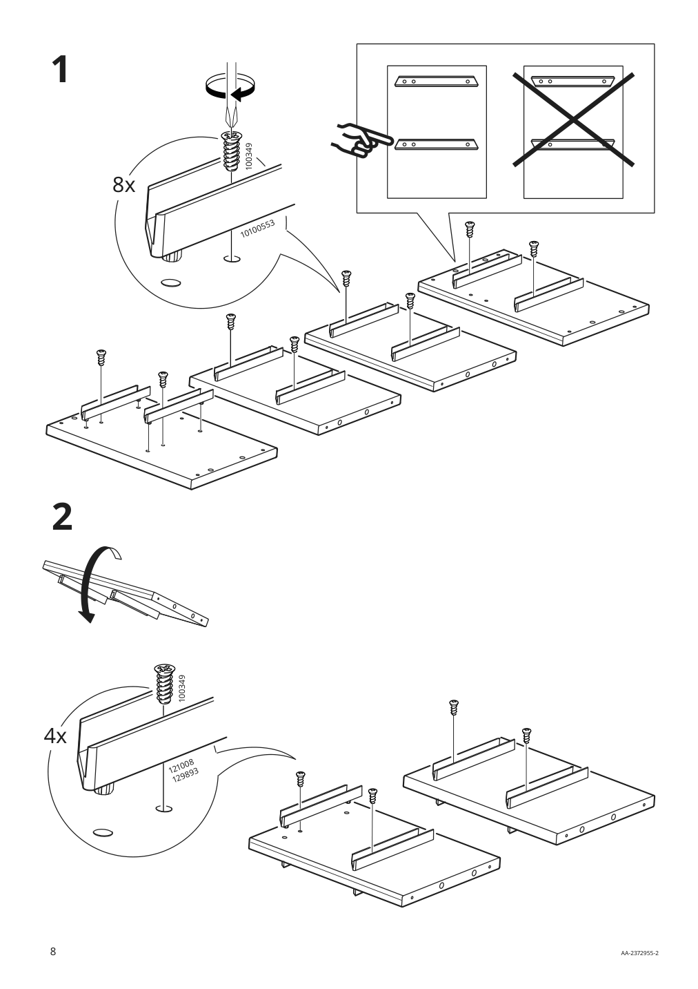 Assembly instructions for IKEA Trofast wall storage gray | Page 8 - IKEA TROFAST wall storage 995.151.23