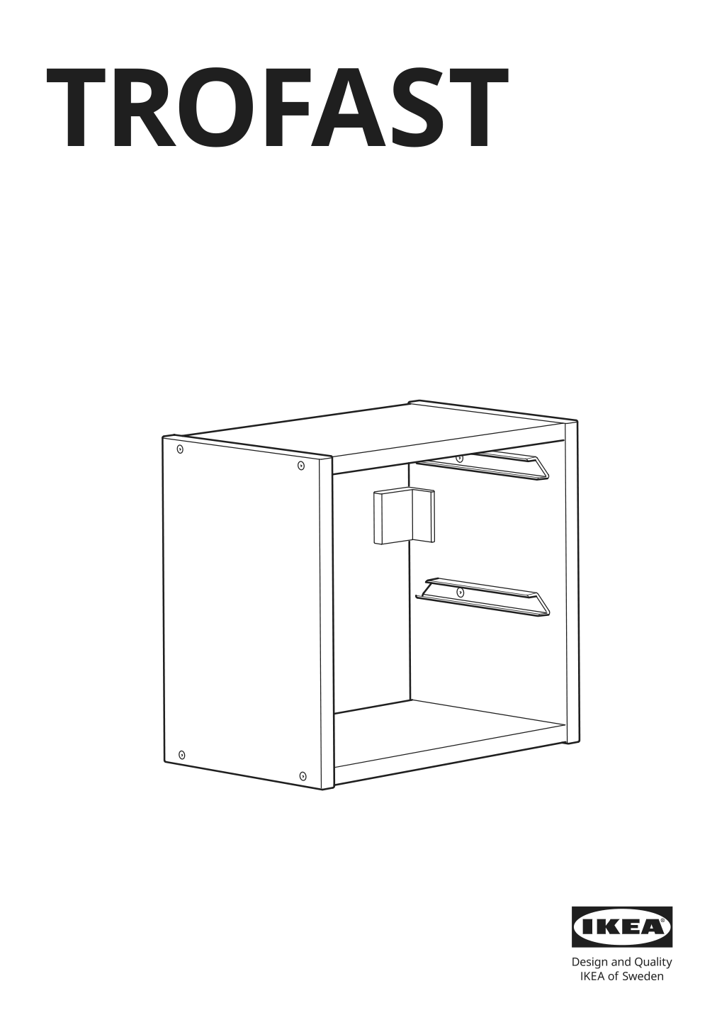 Assembly instructions for IKEA Trofast wall storage gray | Page 1 - IKEA TROFAST wall storage 895.160.95