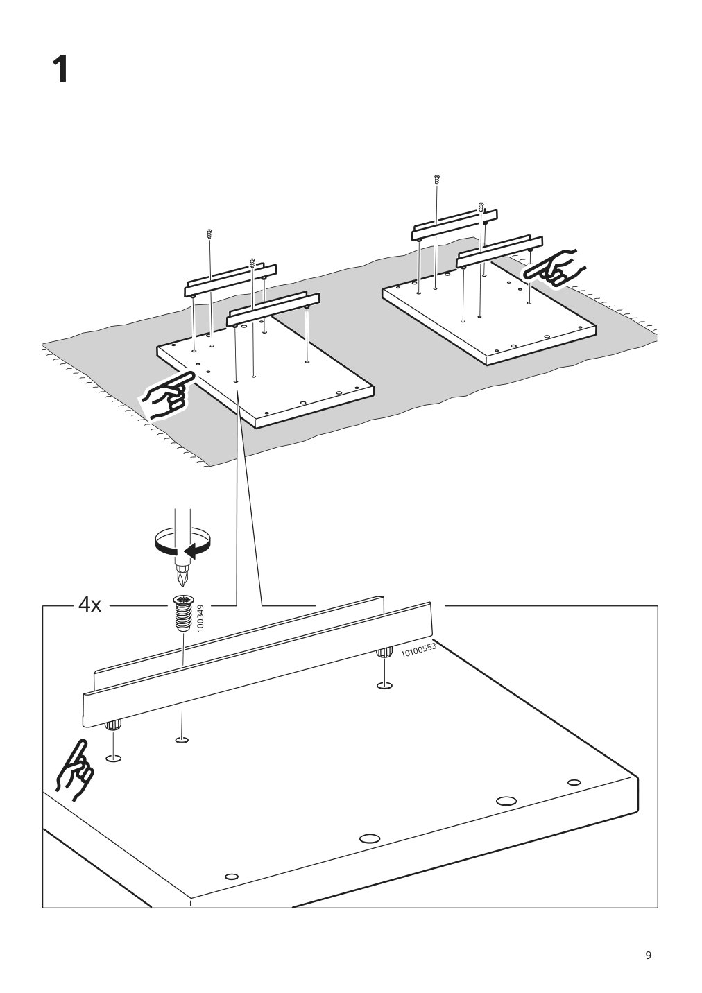 Assembly instructions for IKEA Trofast wall storage gray | Page 9 - IKEA TROFAST wall storage 895.160.95