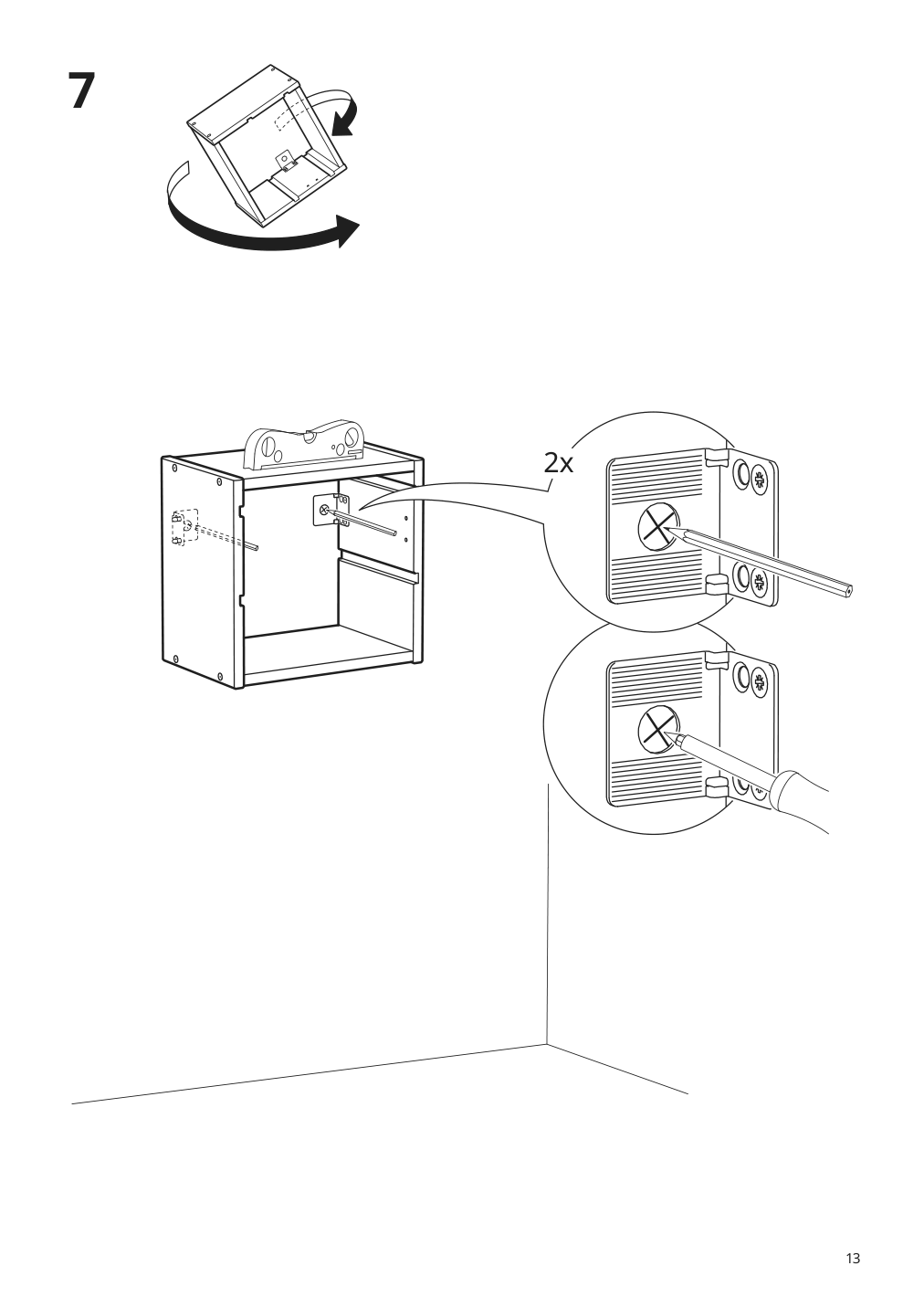 Assembly instructions for IKEA Trofast wall storage light white stained pine | Page 13 - IKEA TROFAST wall storage 805.160.71