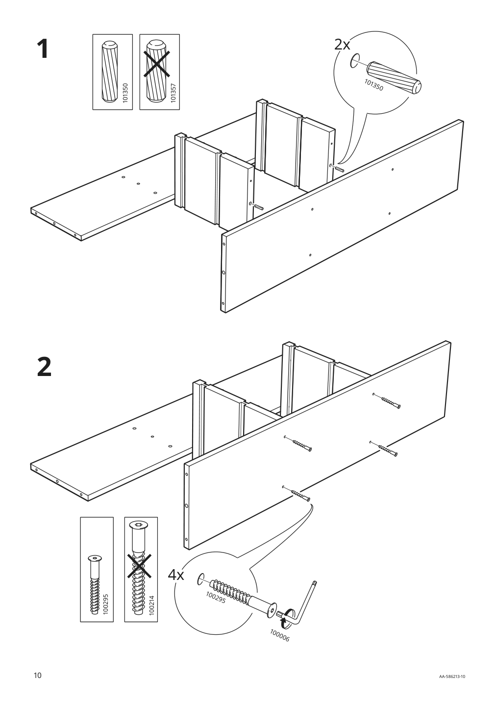 Assembly instructions for IKEA Trofast wall storage light white stained pine | Page 10 - IKEA TROFAST wall storage 195.333.57