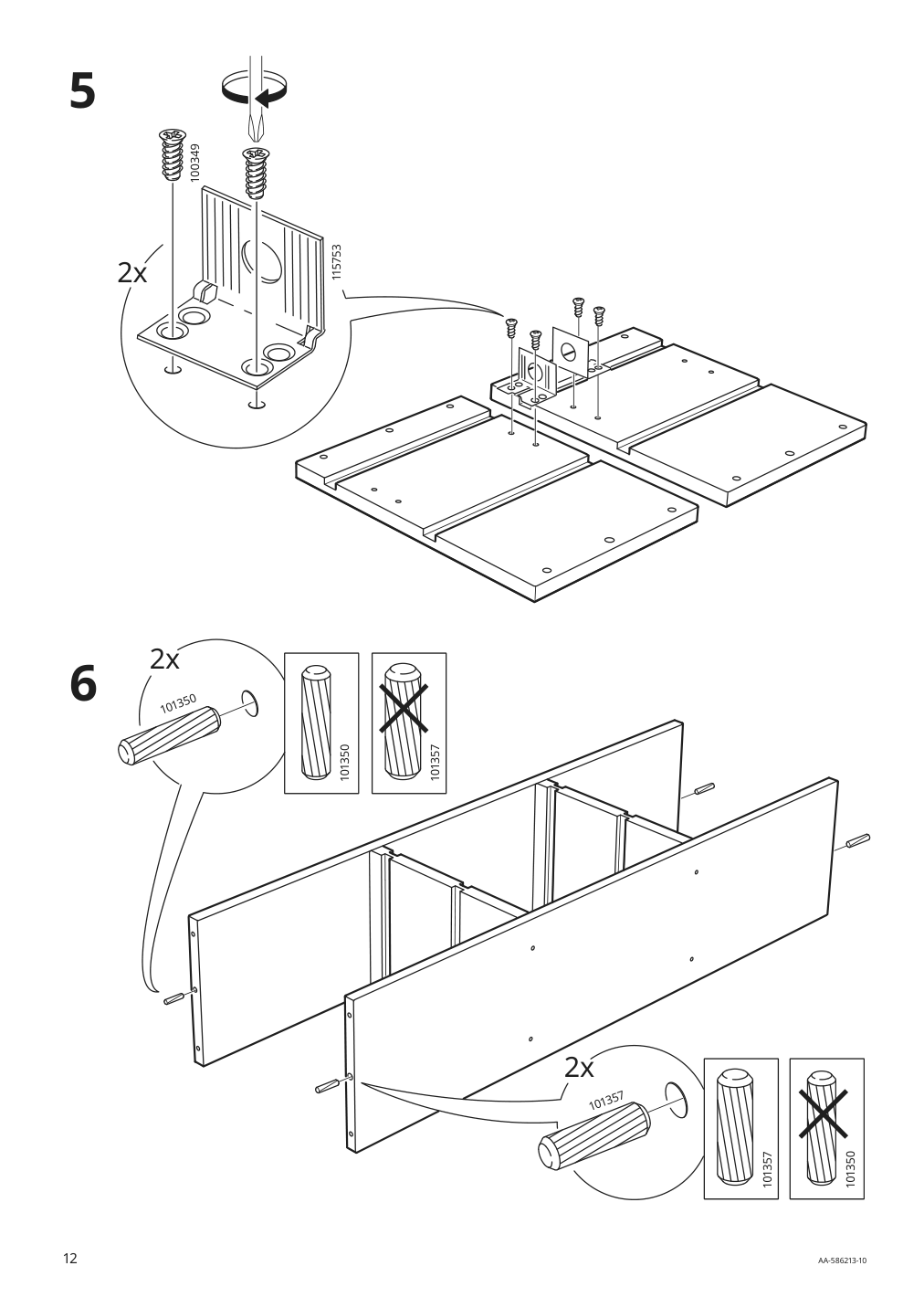 Assembly instructions for IKEA Trofast wall storage light white stained pine | Page 12 - IKEA TROFAST wall storage 395.333.56