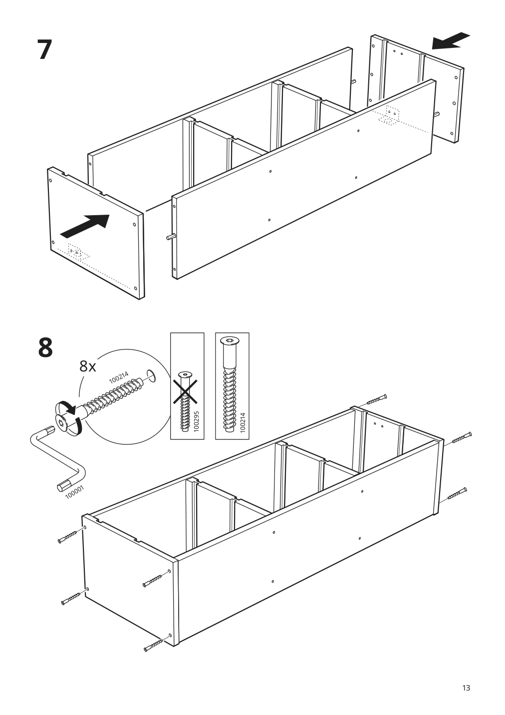 Assembly instructions for IKEA Trofast wall storage light white stained pine | Page 13 - IKEA TROFAST wall storage 203.087.01