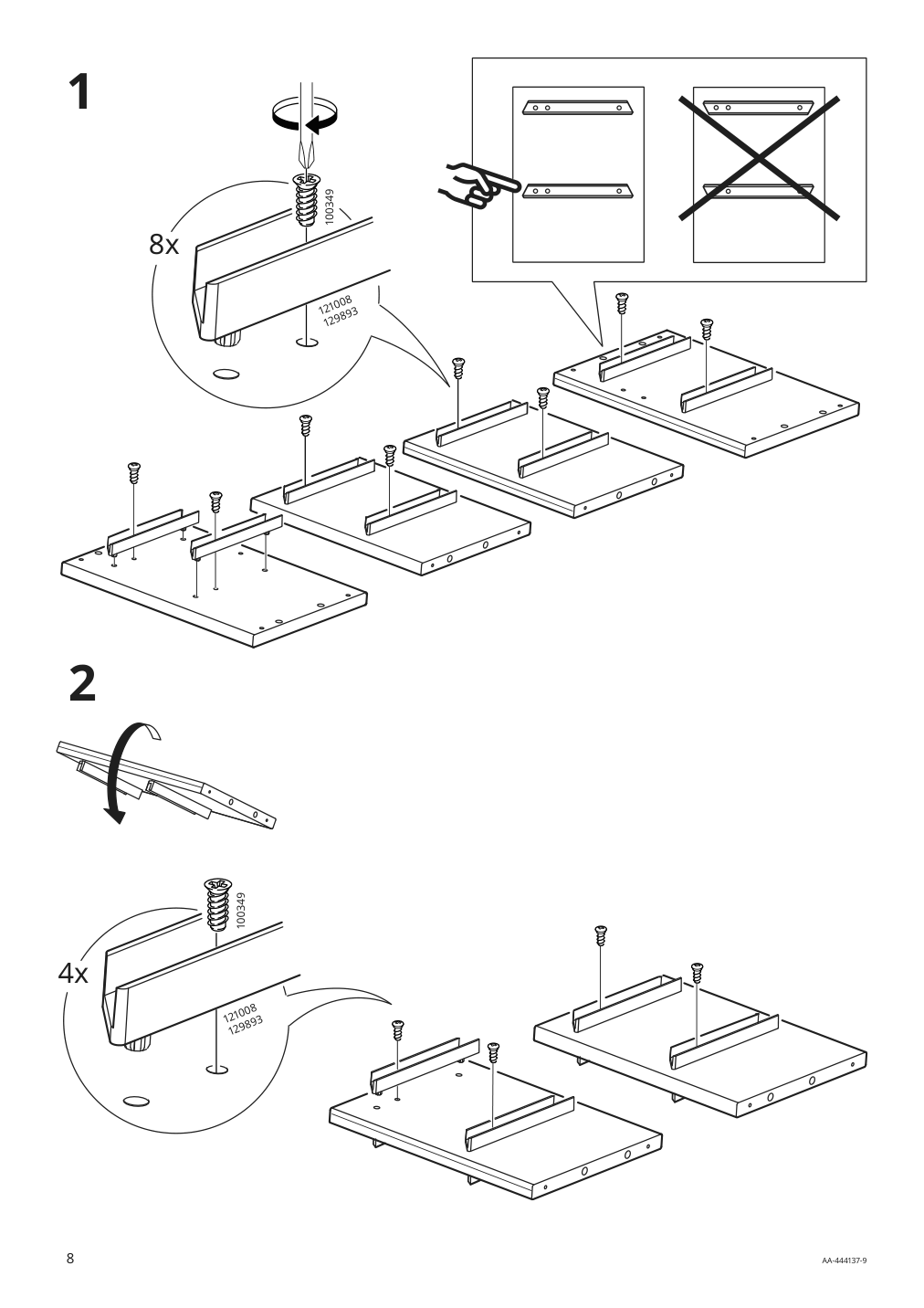 Assembly instructions for IKEA Trofast wall storage white | Page 8 - IKEA TROFAST wall storage 501.711.22