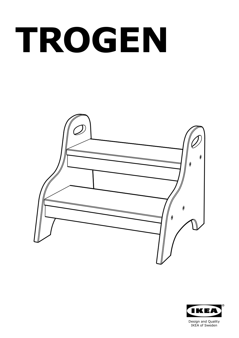 Assembly instructions for IKEA Trogen childs step stool yellow | Page 1 - IKEA TROGEN child's step stool 803.715.20