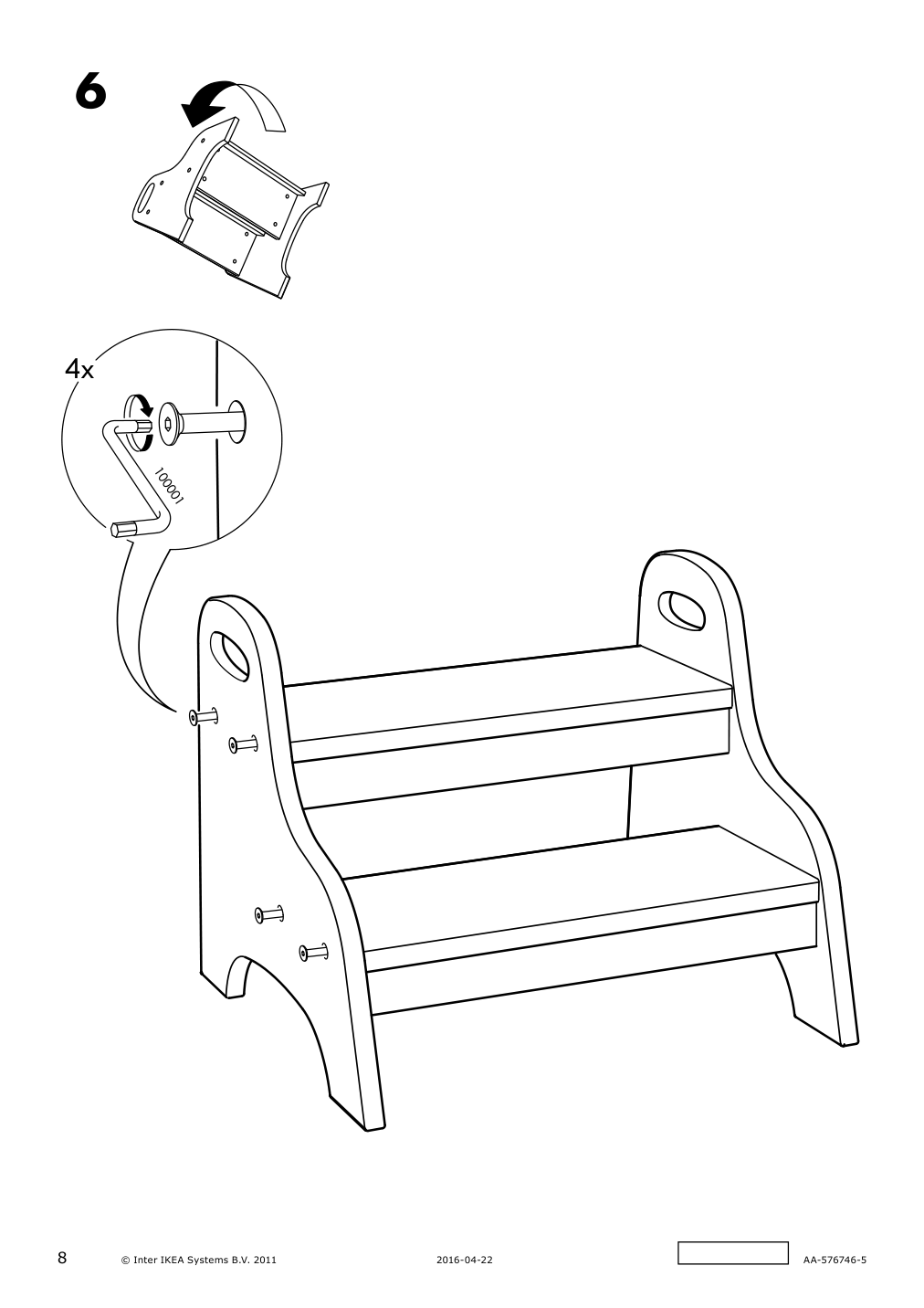 Assembly instructions for IKEA Trogen childs step stool yellow | Page 8 - IKEA TROGEN child's step stool 803.715.20