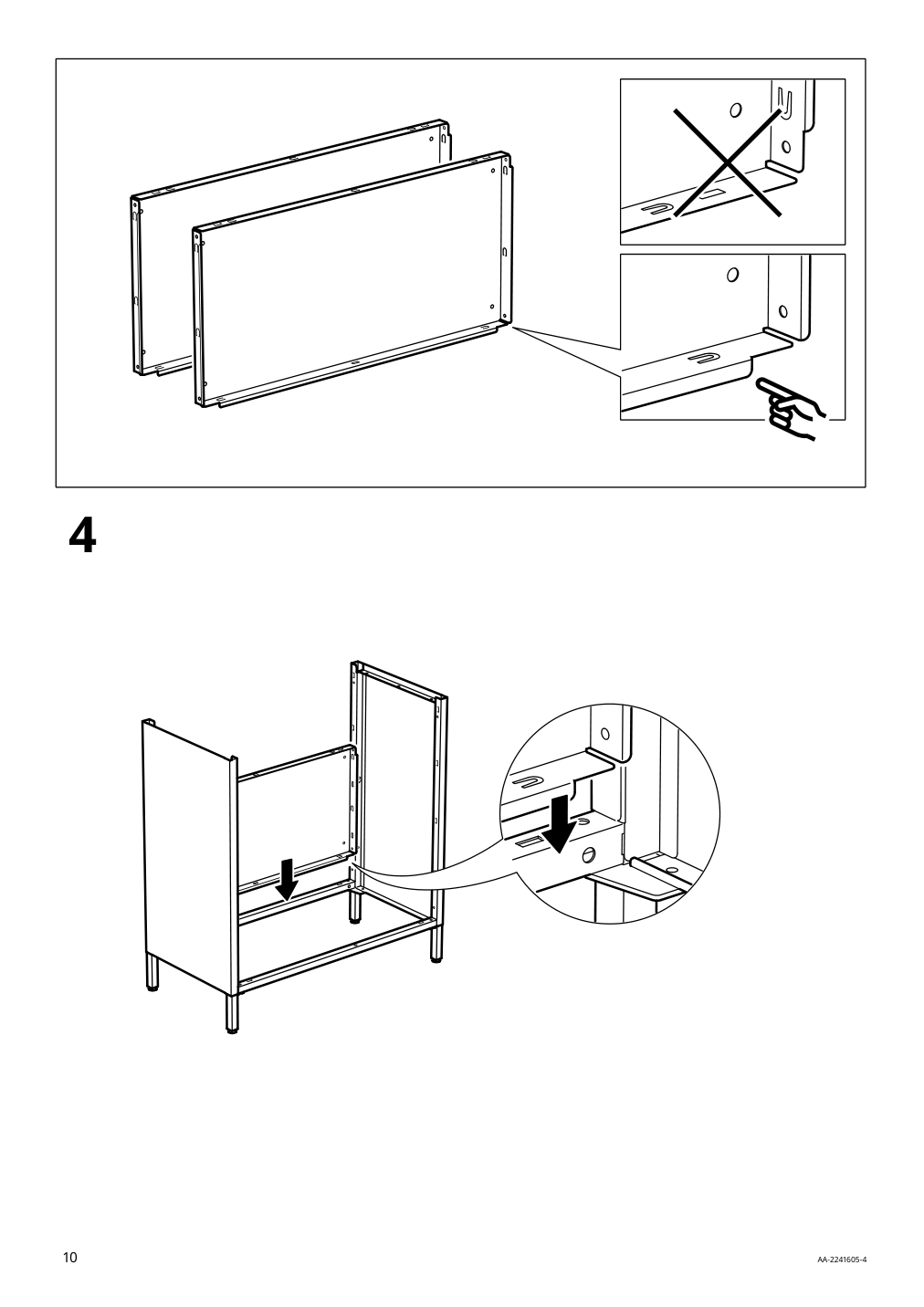 Assembly instructions for IKEA Trotten cabinet with doors white | Page 10 - IKEA TROTTEN cabinet with doors 304.747.66