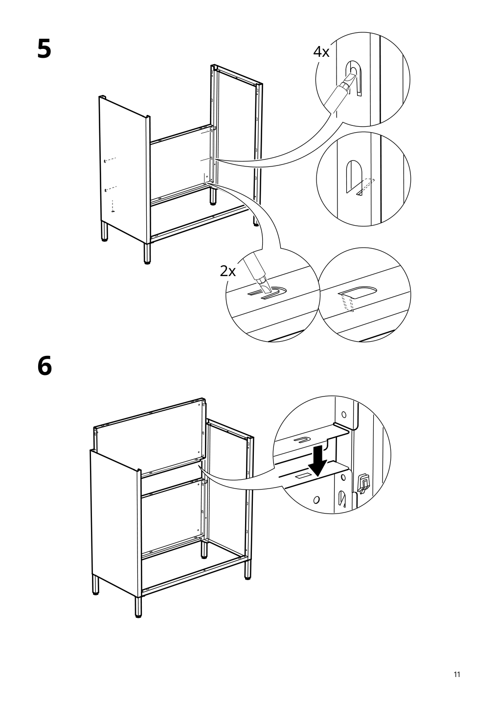 Assembly instructions for IKEA Trotten cabinet with doors white | Page 11 - IKEA TROTTEN cabinet with doors 304.747.66