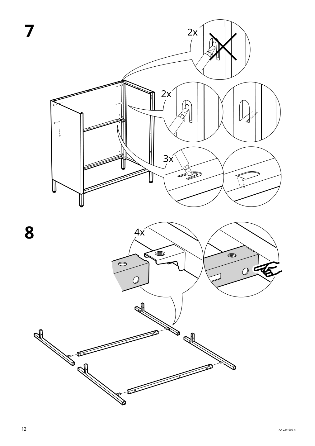 Assembly instructions for IKEA Trotten cabinet with doors white | Page 12 - IKEA TROTTEN cabinet with doors 304.747.66