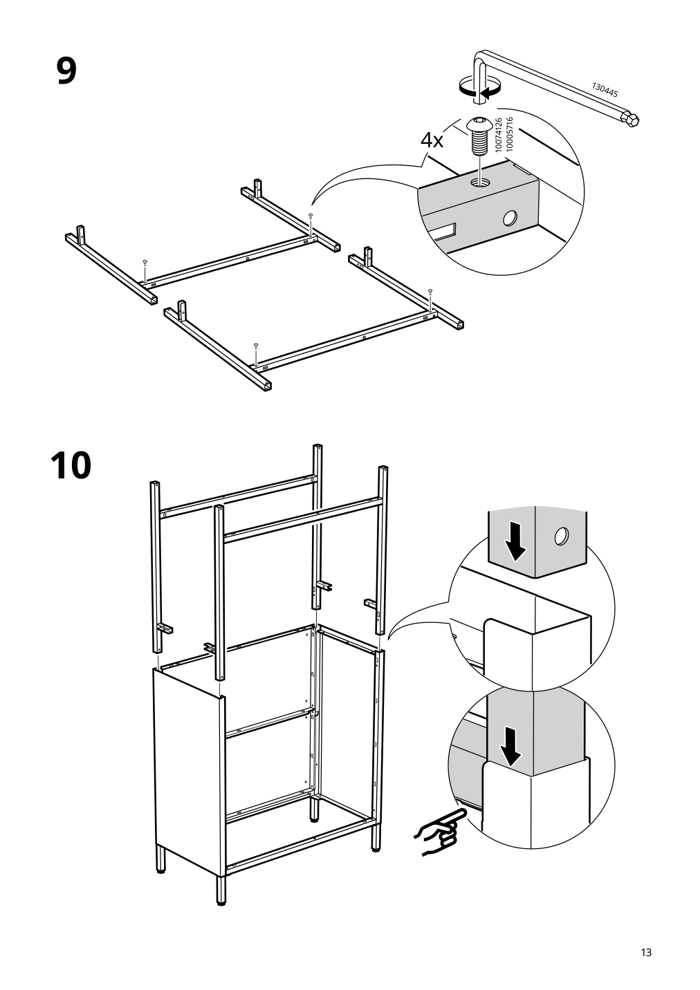 Assembly instructions for IKEA Trotten cabinet with doors white | Page 13 - IKEA TROTTEN cabinet with doors 304.747.66