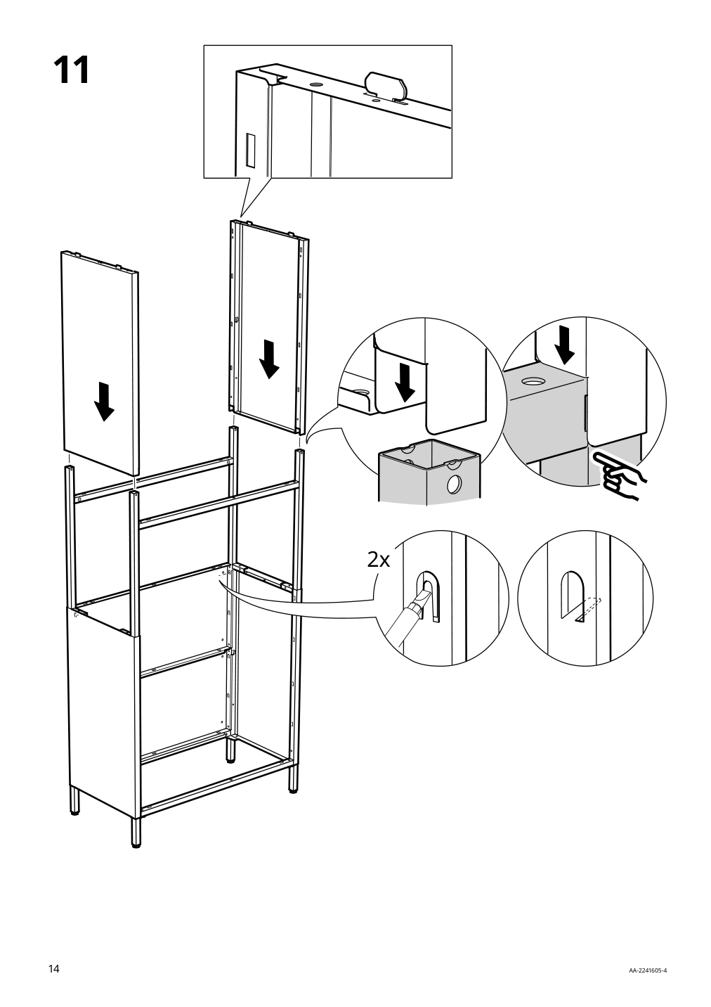 Assembly instructions for IKEA Trotten cabinet with doors white | Page 14 - IKEA TROTTEN cabinet with doors 304.747.66