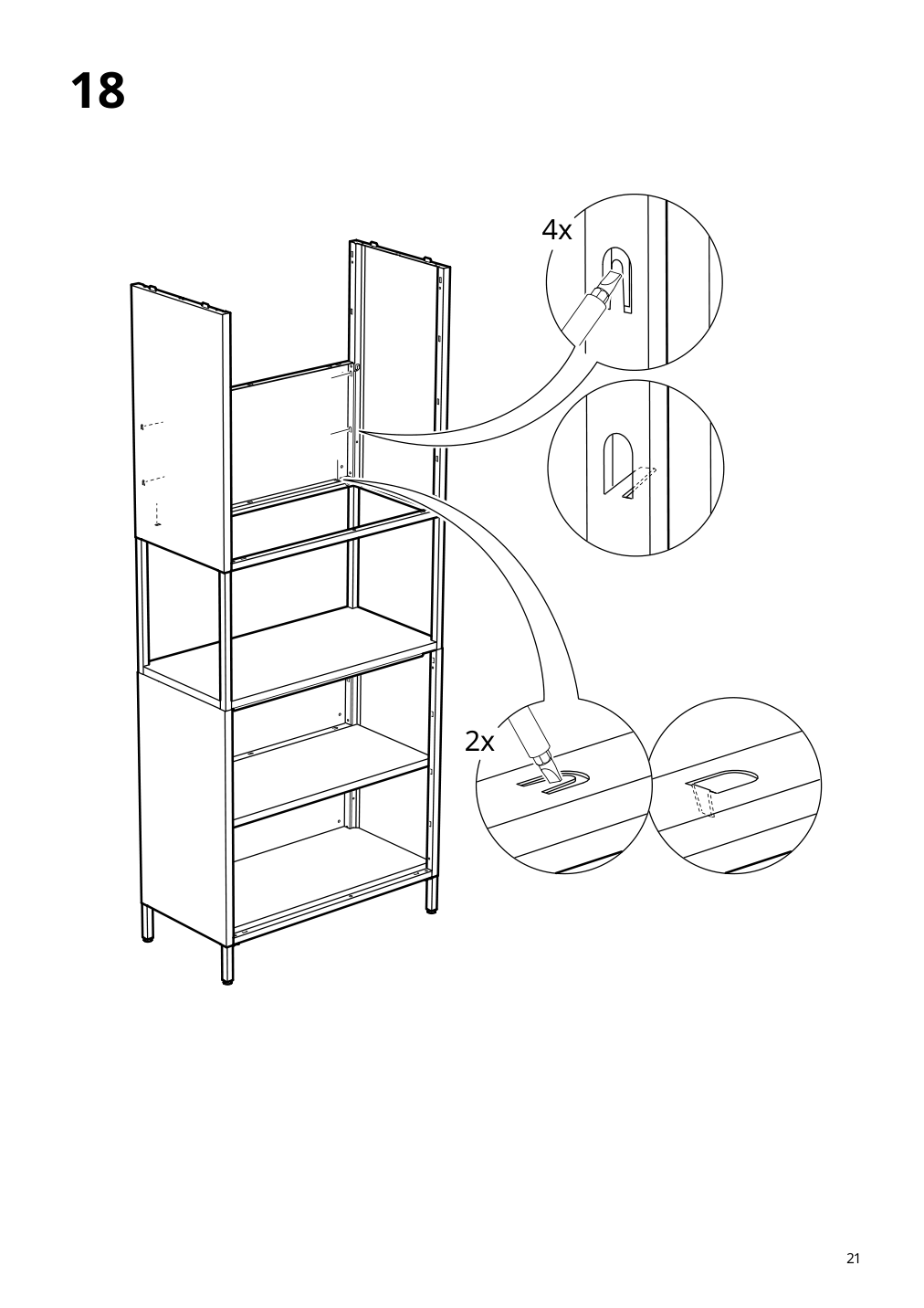 Assembly instructions for IKEA Trotten cabinet with doors white | Page 21 - IKEA TROTTEN cabinet with doors 304.747.66