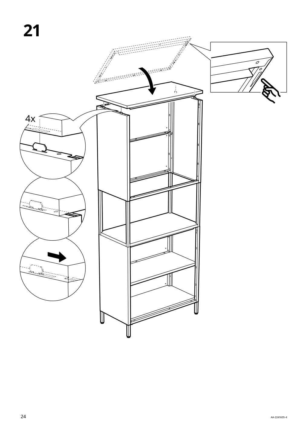 Assembly instructions for IKEA Trotten cabinet with doors white | Page 24 - IKEA TROTTEN cabinet with doors 304.747.66