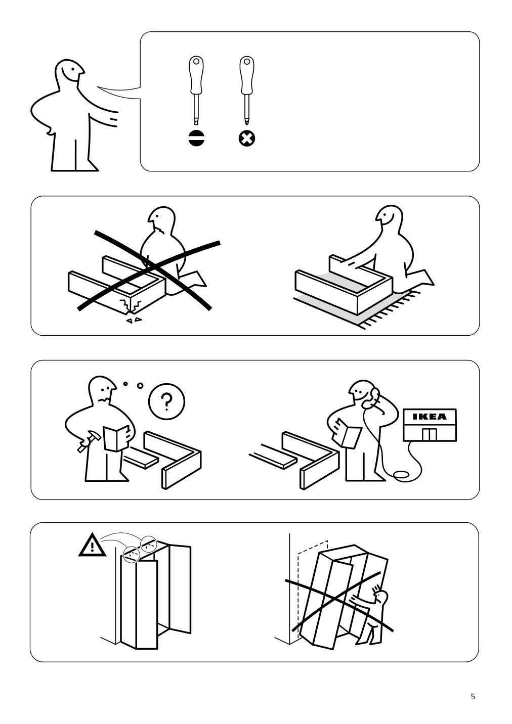 Assembly instructions for IKEA Trotten cabinet with doors white | Page 5 - IKEA TROTTEN cabinet with doors 304.747.66