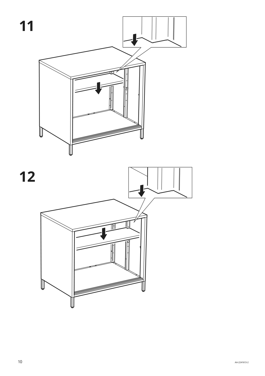 Assembly instructions for IKEA Trotten cabinet with sliding doors anthracite | Page 10 - IKEA TROTTEN cabinet with sliding doors 004.748.38