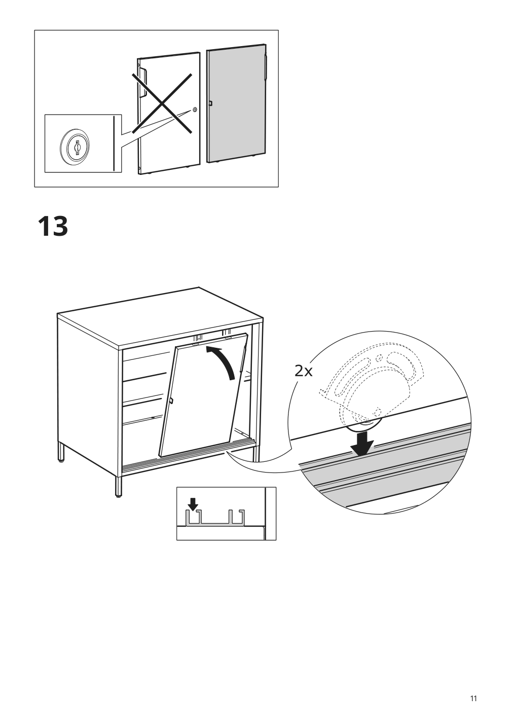 Assembly instructions for IKEA Trotten cabinet with sliding doors white | Page 11 - IKEA TROTTEN cabinet with sliding doors 404.747.61