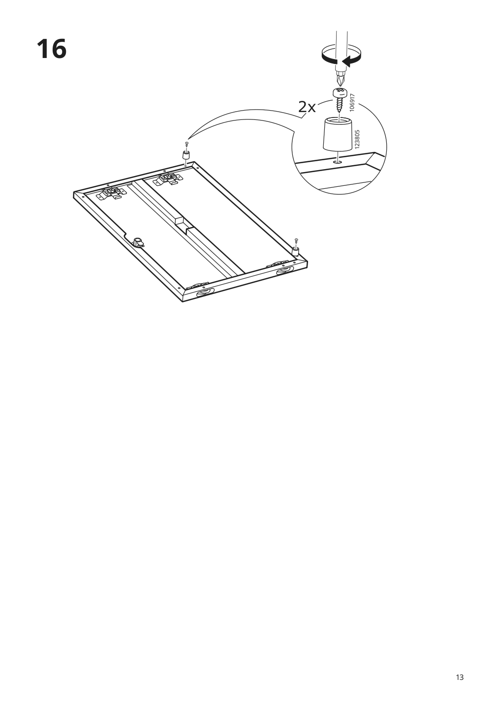 Assembly instructions for IKEA Trotten cabinet with sliding doors anthracite | Page 13 - IKEA TROTTEN cabinet with sliding doors 004.748.38